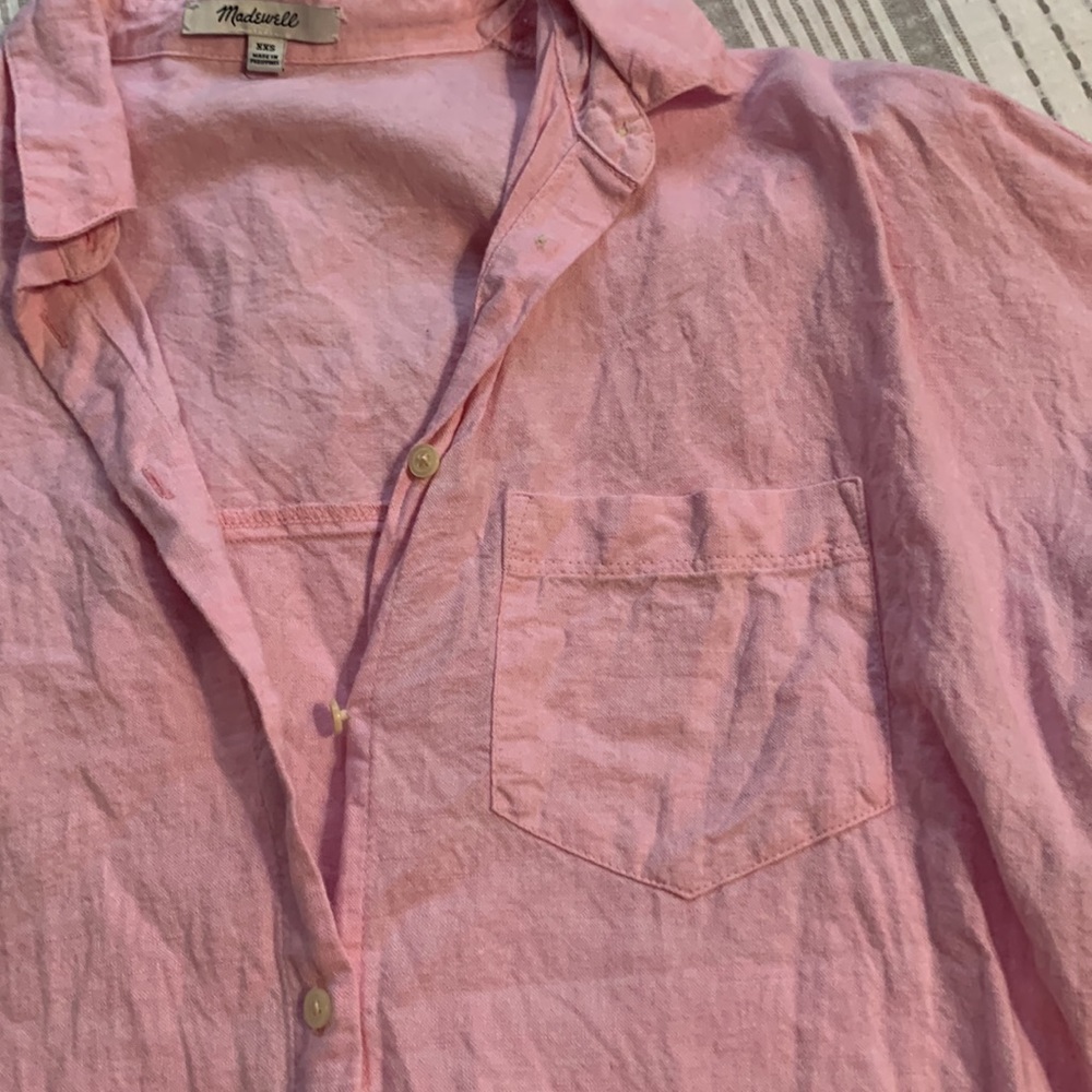 Madewell Button Down Tie Blouse - image 4